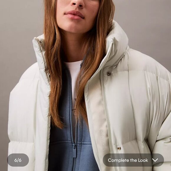 Calvin Klein Long Down Puffer Jacket sz XL - Picture 9 of 12